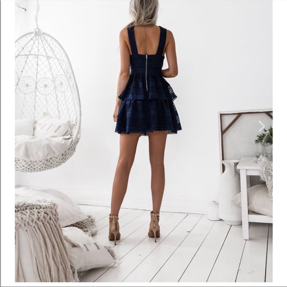 Twosisters The Label Jonas Navy Blue Dress With Cut-Out In Front AUS 12 … - Picture 2 of 15